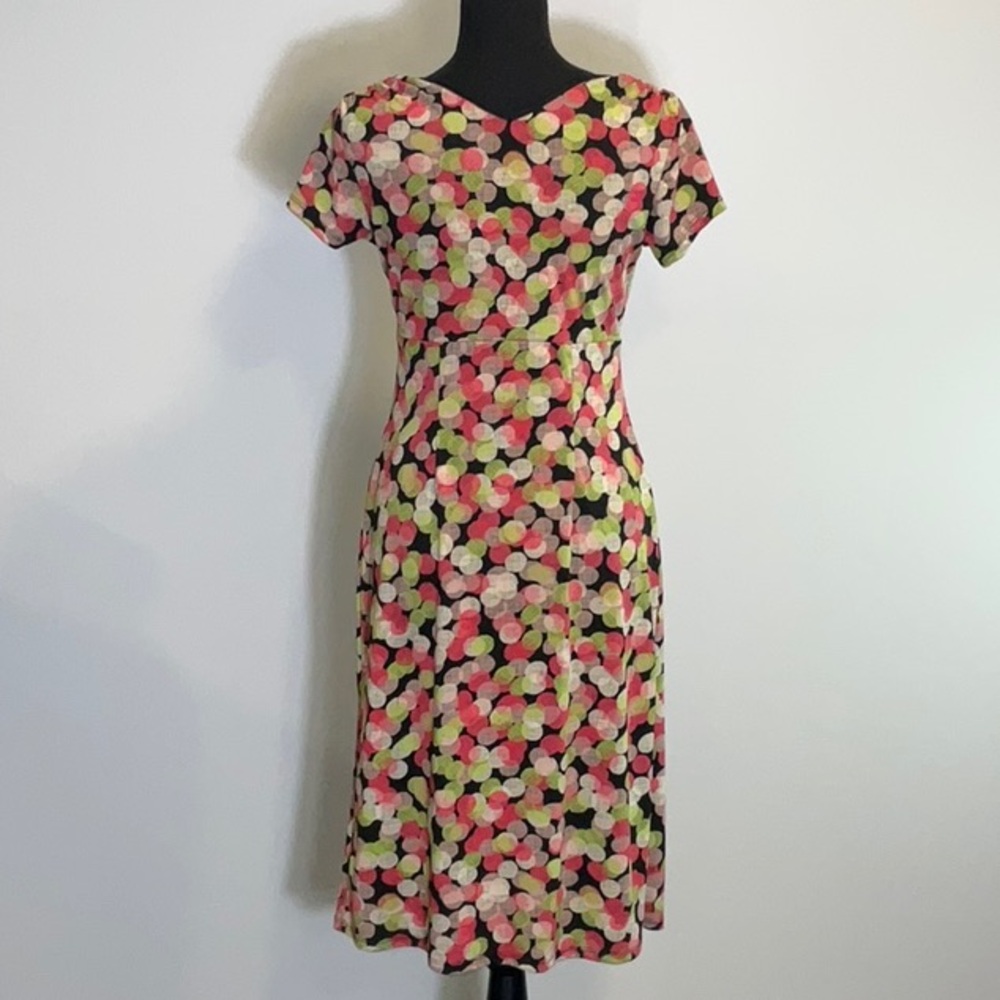 Rabbit Rabbit Rabbit Designs Colorful V-Neck Dress - image 5